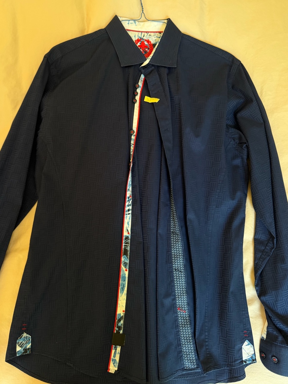 Navy Au Noir Men’s Dress Shirt size L